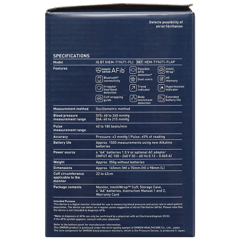 Máy đo huyết áp bắp tay Iq Bt Omron HEM-7194T1-FL - 12